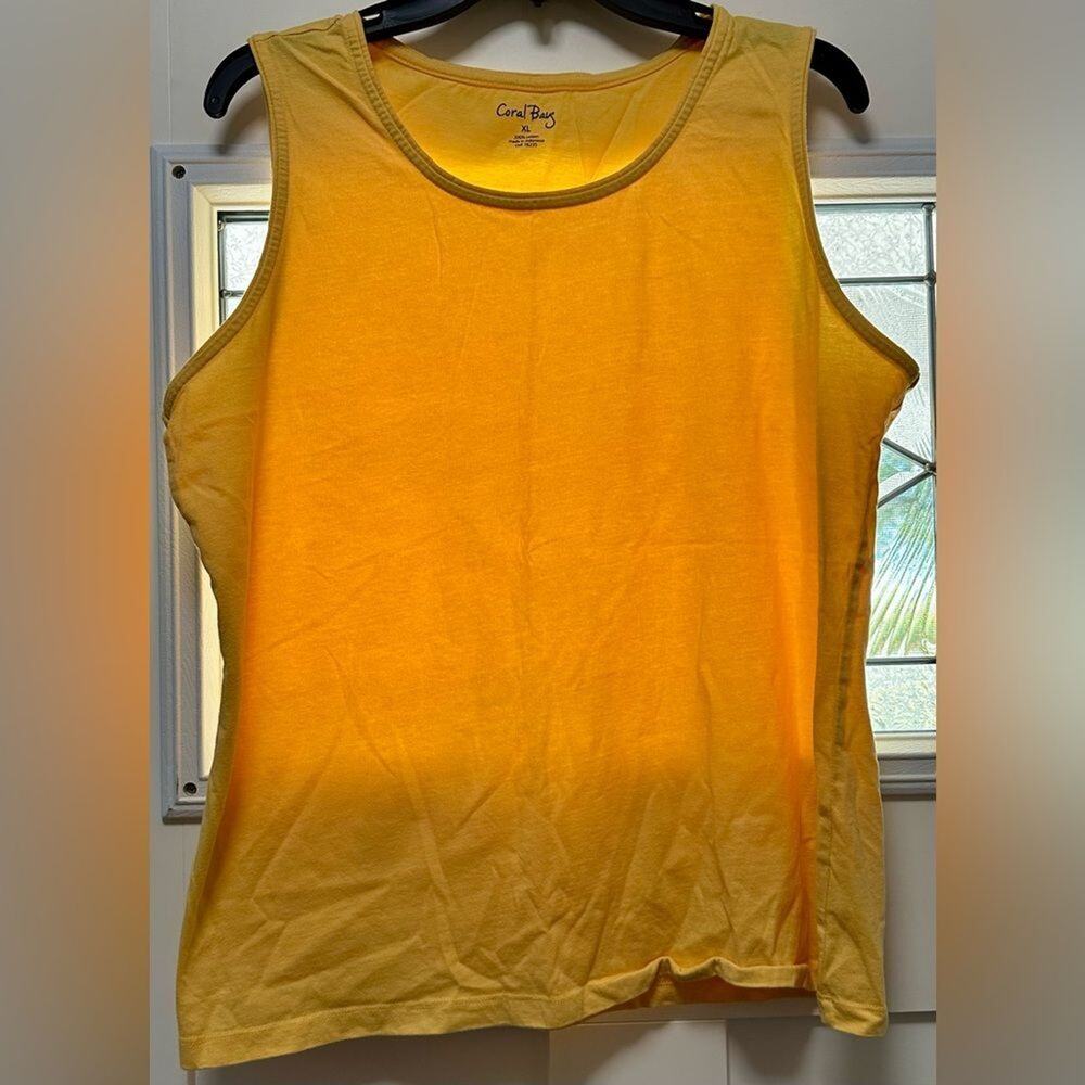 Coral Bay Tank Top Size XL Crewneck Yellow (745)
